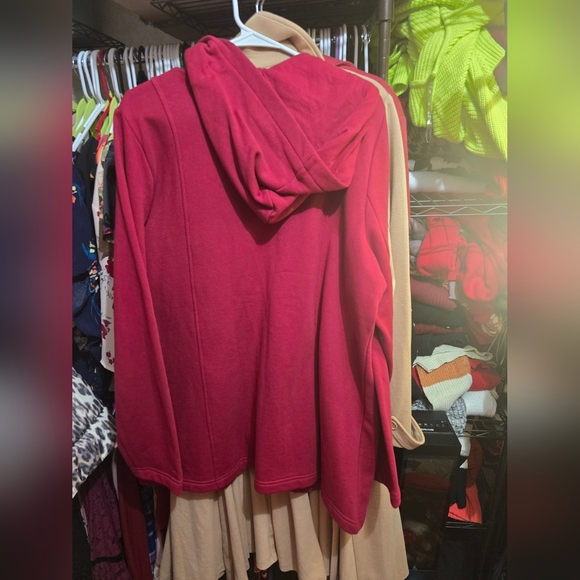 🍁🍂NWT TORRID 2X French Terry Military Hooded Jacket - Picture 4 of 6